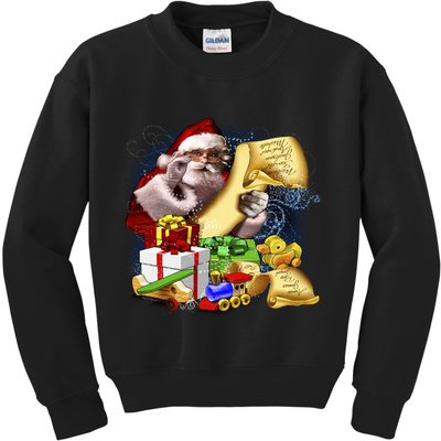 Santa's Making a List Kids Sweatshirt