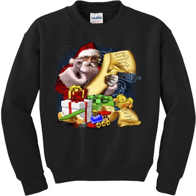 Santa's Making a List Kids Sweatshirt