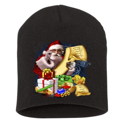 Santa's Making a List Short Acrylic Beanie