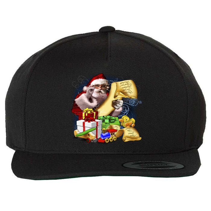 Santa's Making a List Wool Snapback Cap