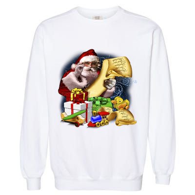 Santa's Making a List Garment-Dyed Sweatshirt
