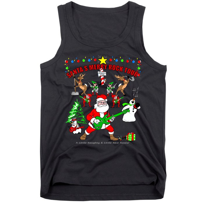 Santa's Merry Christmas Rock Tour Tank Top