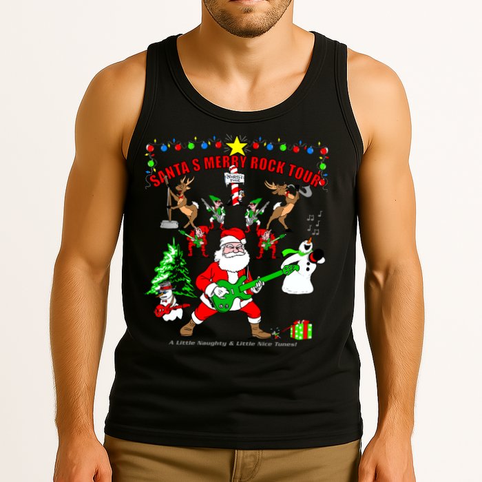 Santa's Merry Christmas Rock Tour Tank Top