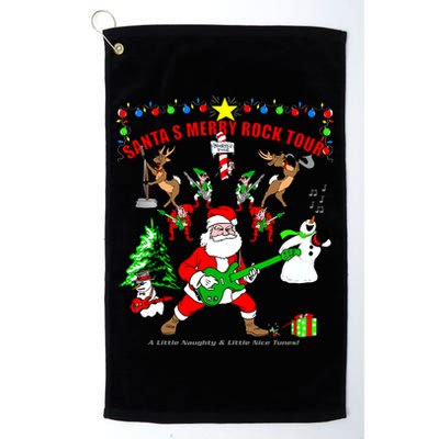 Santa's Merry Christmas Rock Tour Golf Towel