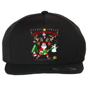 Santa's Merry Christmas Rock Tour Wool Snapback Cap