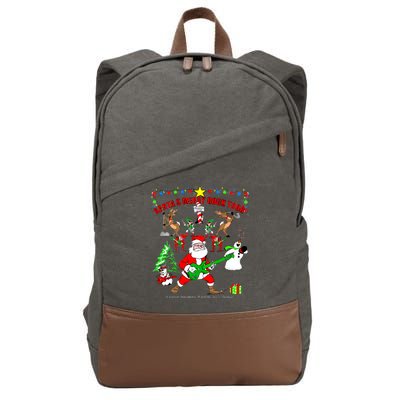 Santa's Merry Christmas Rock Tour Cotton Canvas Backpack