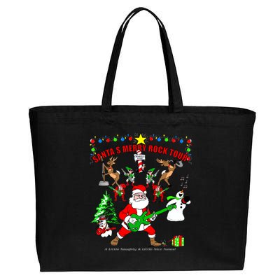 Santa's Merry Christmas Rock Tour Cotton Canvas Jumbo Tote