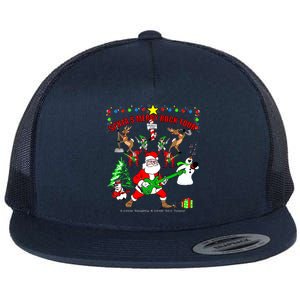 Santa's Merry Christmas Rock Tour Flat Bill Trucker Hat