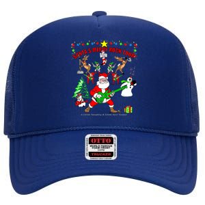 Santa's Merry Christmas Rock Tour High Crown Mesh Back Trucker Hat