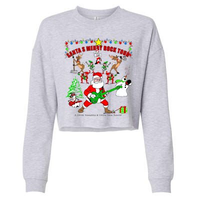 Santa's Merry Christmas Rock Tour Cropped Pullover Crew