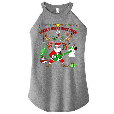 Santa's Merry Christmas Rock Tour Women’s Perfect Tri Rocker Tank