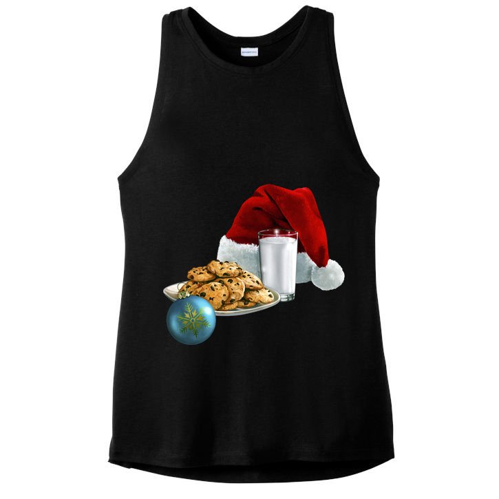 Santa's Milk & Cookies Ladies PosiCharge Tri-Blend Wicking Tank