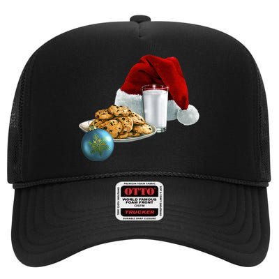 Santa's Milk & Cookies High Crown Mesh Back Trucker Hat