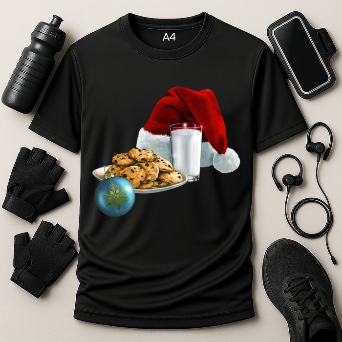 Santa's Milk & Cookies Cooling Performance Crew T-Shirt
