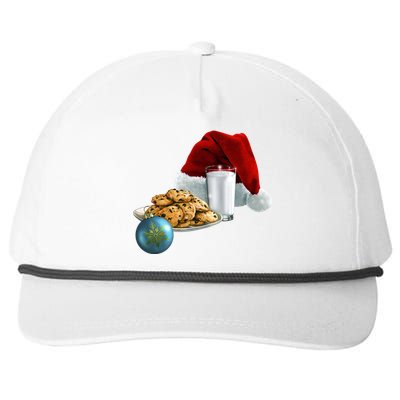 Santa's Milk & Cookies Snapback Five-Panel Rope Hat