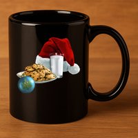 Santa's Milk & Cookies 11oz C Handle Ceramic Mug