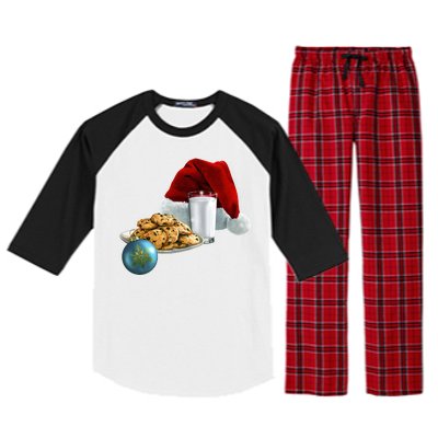 Santa's Milk & Cookies Raglan Sleeve Pajama Set