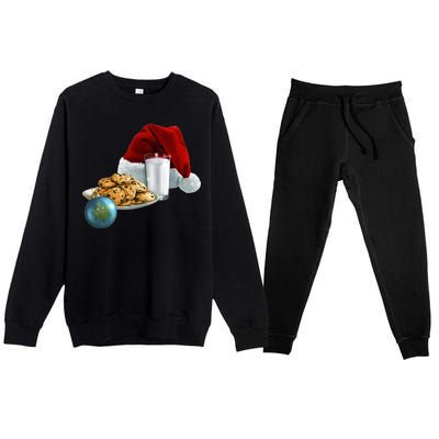 Santa's Milk & Cookies Premium Crewneck Sweatsuit Set