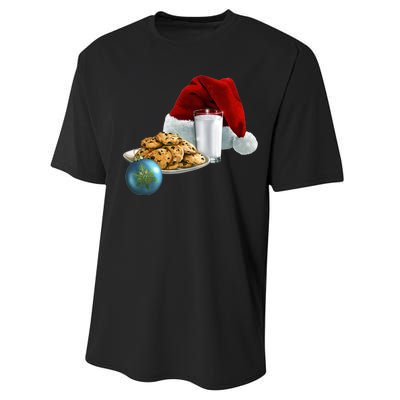 Santa's Milk & Cookies Performance Sprint T-Shirt