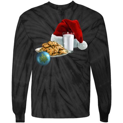 Santa's Milk & Cookies Tie-Dye Long Sleeve Shirt