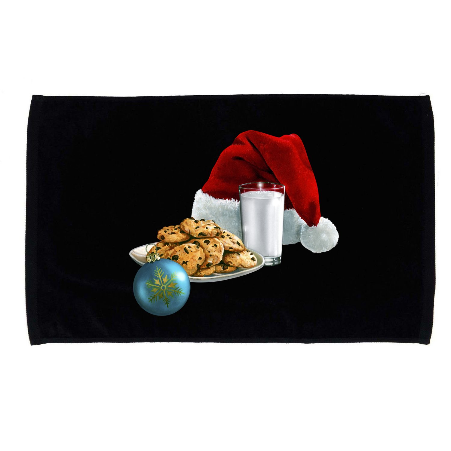 Santa's Milk & Cookies Microfiber Hand Towel