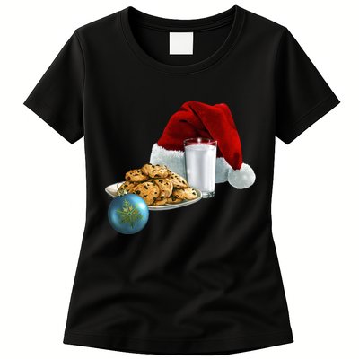 Santa's Milk & Cookies Womens T-Shirt