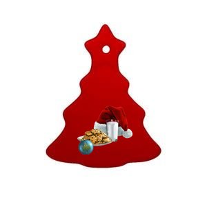 Santa's Milk & Cookies Ceramic Tree Ornament