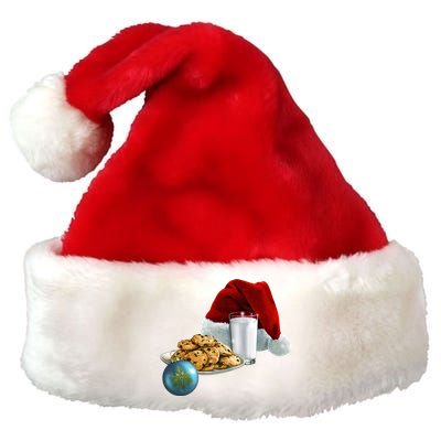 Santa's Milk & Cookies Premium Christmas Santa Hat