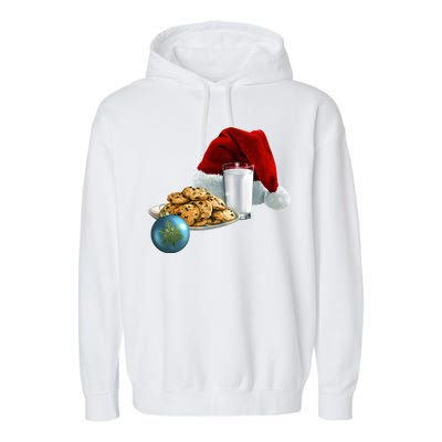 Santa's Milk & Cookies Garment-Dyed Fleece Hoodie