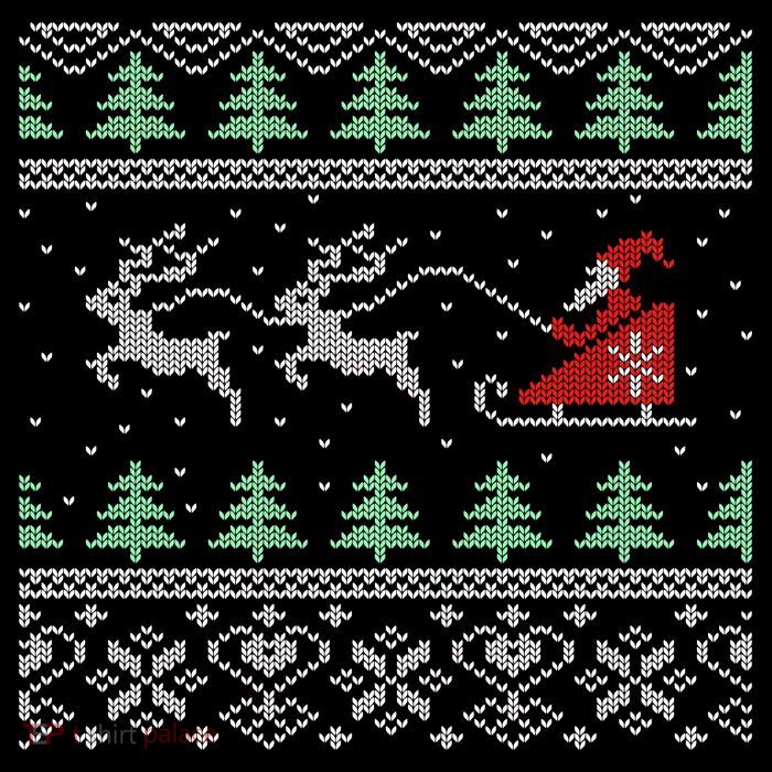 Santa's Retro Sleigh And Reindeer Ugly Christmas Sweater Impact Tech Backpack
