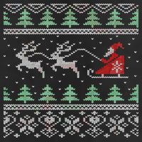 Santa's Retro Sleigh And Reindeer Ugly Christmas Sweater 11oz C Handle Ceramic Mug