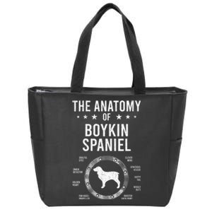 S Anatomy Of Kin Spaniel Dog Lover Vneck Zip Tote Bag