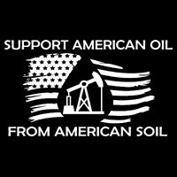 Support American Oil From American Soil USA Wool Snapback Cap