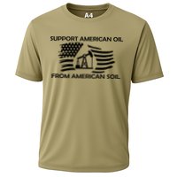 Support American Oil From American Soil USA Cooling Performance Crew T-Shirt