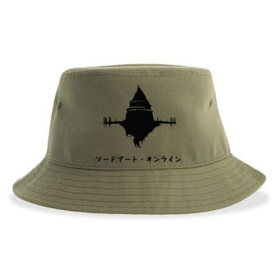 Sword Art Online Aincrad Aincrad Castle Anime Castle Sao Castle Black Versio Sustainable Bucket Hat