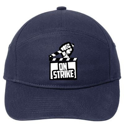 Sag Aftra On Strike WGA Protest Background Actor On Strike 7-Panel Snapback Hat