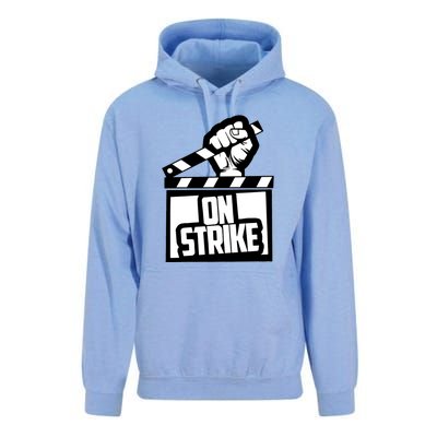 Sag Aftra On Strike WGA Protest Background Actor On Strike Unisex Surf Hoodie