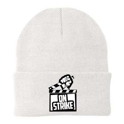 Sag Aftra On Strike WGA Protest Background Actor On Strike Knit Cap Winter Beanie