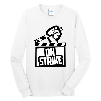 Sag Aftra On Strike WGA Protest Background Actor On Strike Tall Long Sleeve T-Shirt