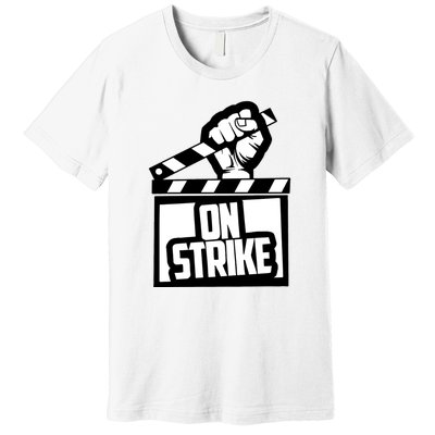 Sag Aftra On Strike WGA Protest Background Actor On Strike Premium T-Shirt