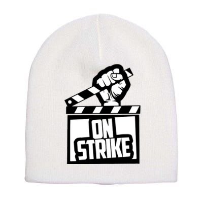 Sag Aftra On Strike WGA Protest Background Actor On Strike Short Acrylic Beanie