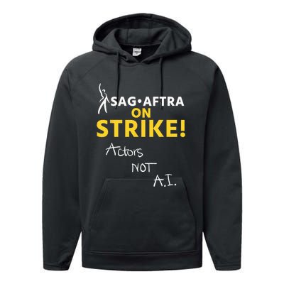 SAG AFTRA On Strike Actors Not AI Performance Fleece Hoodie