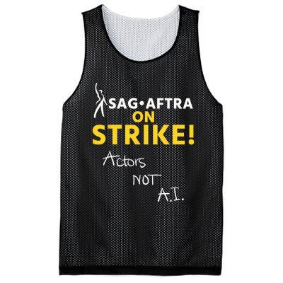 SAG AFTRA On Strike Actors Not AI Mesh Reversible Basketball Jersey Tank