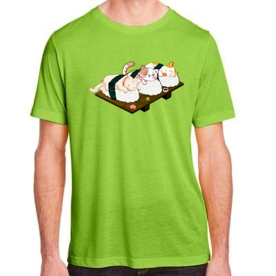 Sushi Anime Otaku Cat Kawaii Japanese Food Cat Lovers Gift Adult ChromaSoft Performance T-Shirt