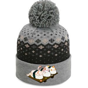 Sushi Anime Otaku Cat Kawaii Japanese Food Cat Lovers Gift The Baniff Cuffed Pom Beanie