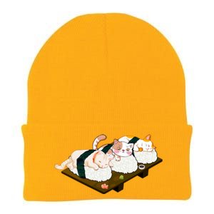 Sushi Anime Otaku Cat Kawaii Japanese Food Cat Lovers Gift Knit Cap Winter Beanie