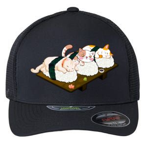 Sushi Anime Otaku Cat Kawaii Japanese Food Cat Lovers Gift Flexfit Unipanel Trucker Cap