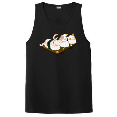 Sushi Anime Otaku Cat Kawaii Japanese Food Cat Lovers Gift PosiCharge Competitor Tank