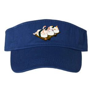 Sushi Anime Otaku Cat Kawaii Japanese Food Cat Lovers Gift Valucap Bio-Washed Visor