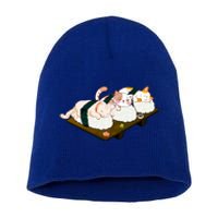 Sushi Anime Otaku Cat Kawaii Japanese Food Cat Lovers Gift Short Acrylic Beanie